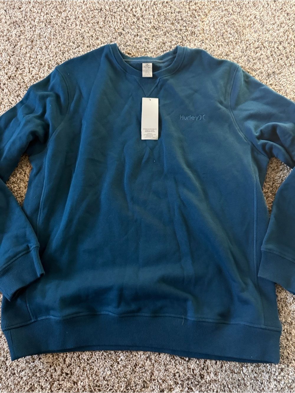 Hurley Men's Crewneck Sweatshirt - Teal